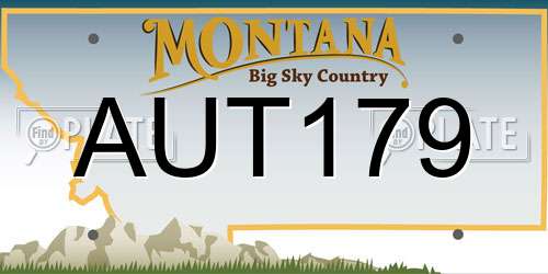 AUT179 Montana License Plate