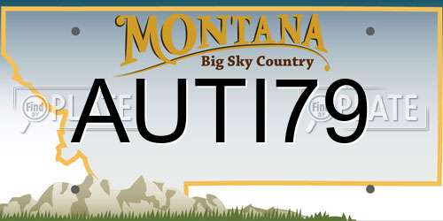 AUTI79 Montana License Plate