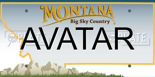 AVATAR Montana License Plate