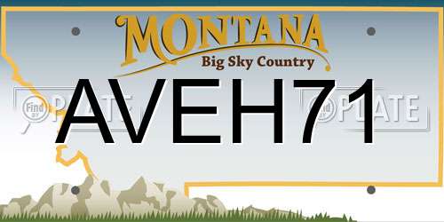 AVEH71 Montana License Plate