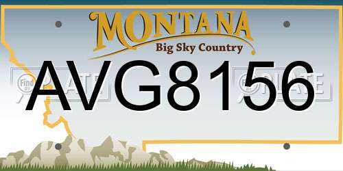 AVG8156 Montana License Plate