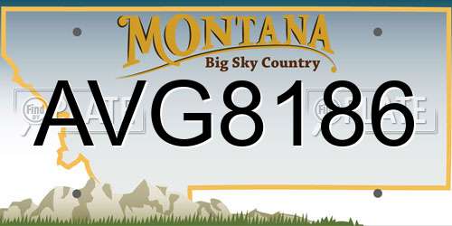 AVG8186 Montana License Plate
