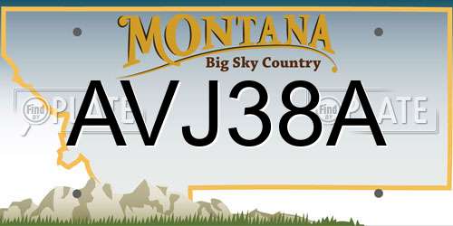 AVJ38A Montana License Plate