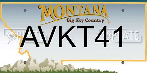 AVKT41 Montana License Plate