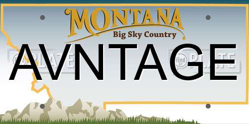 AVNTAGE Montana License Plate