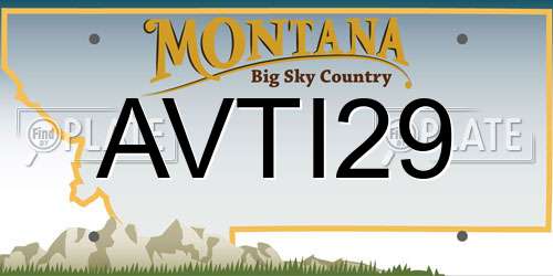 AVTI29 Montana License Plate