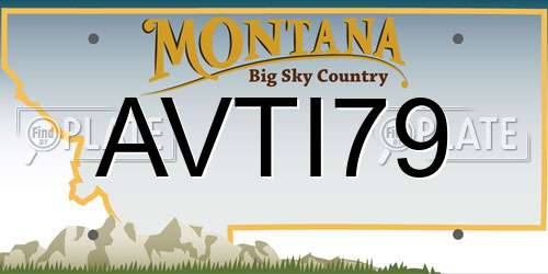AVTI79 Montana License Plate