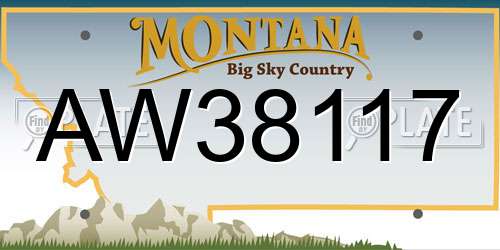 AW38117 Montana License Plate