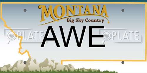 AWE Montana License Plate