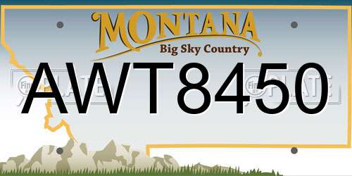 AWT8450 Montana License Plate