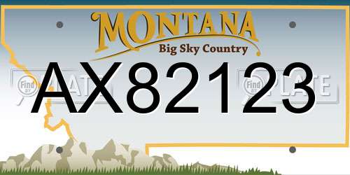 AX82123 Montana License Plate