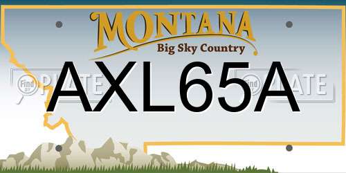 AXL65A Montana License Plate