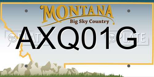 AXQ01G Montana License Plate