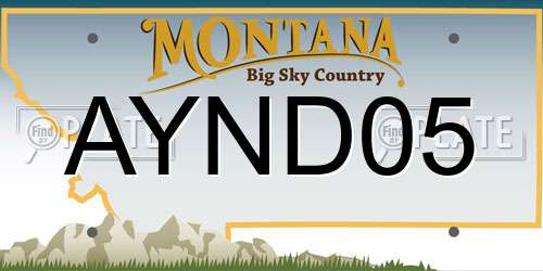 AYND05 Montana License Plate