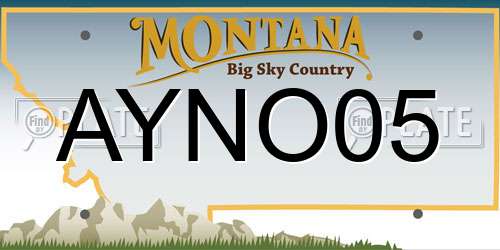 AYNO05 Montana License Plate