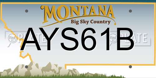 AYS61B Montana License Plate