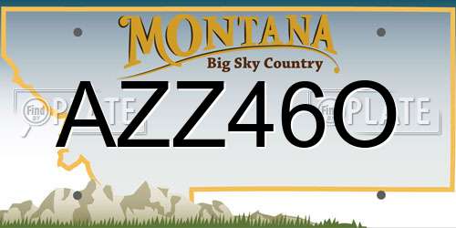 AZZ46O Montana License Plate