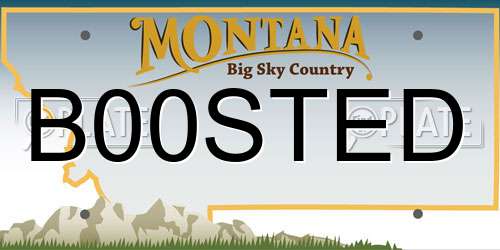 B00STED Montana License Plate
