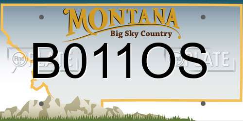 B011OS Montana License Plate