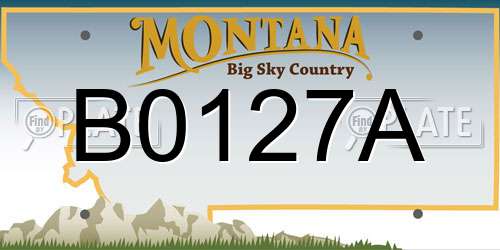 B0127A Montana License Plate
