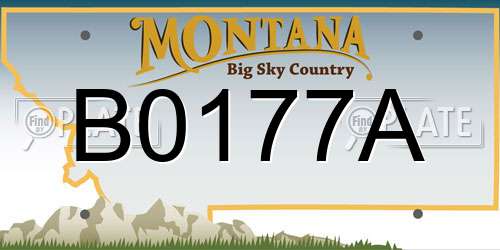 B0177A Montana License Plate