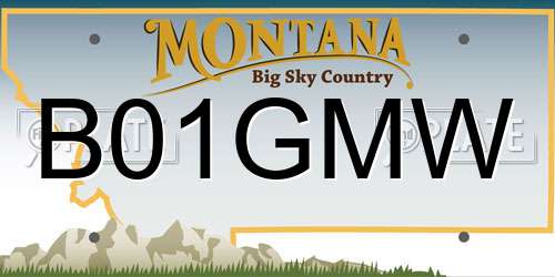 B01GMW Montana License Plate