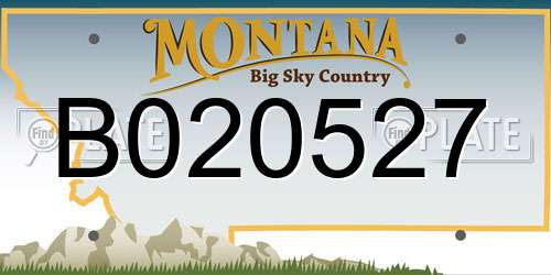 B020527 Montana License Plate