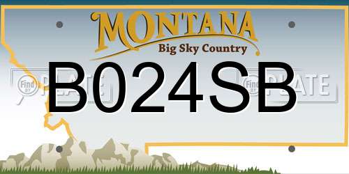 B024SB Montana License Plate