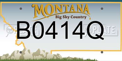 B0414Q Montana License Plate