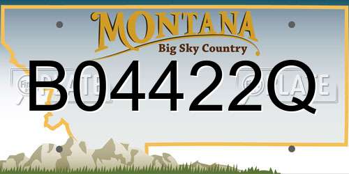 B04422Q Montana License Plate