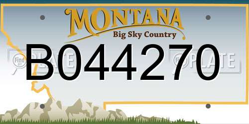 B044270 Montana License Plate