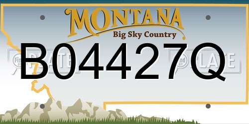 B04427Q Montana License Plate