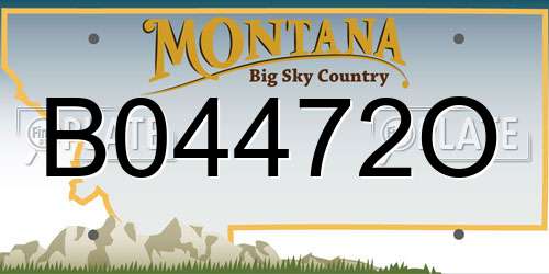B04472O Montana License Plate
