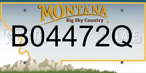 B04472Q Montana License Plate