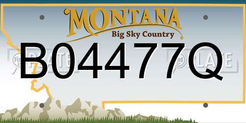 B04477Q Montana License Plate