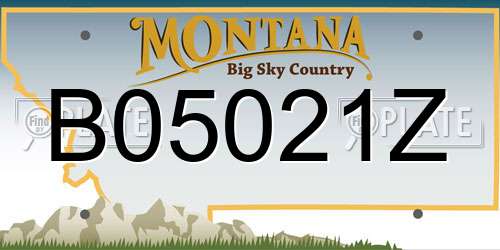 B05021Z Montana License Plate