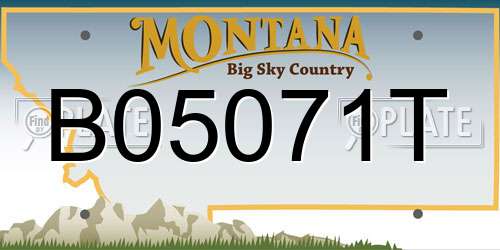 B05071T Montana License Plate