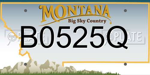B0525Q Montana License Plate