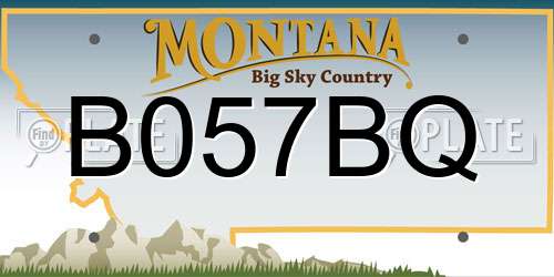 B057BQ Montana License Plate