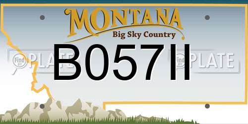 B057II Montana License Plate