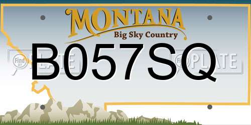 B057SQ Montana License Plate