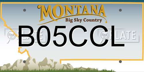B05CCL Montana License Plate