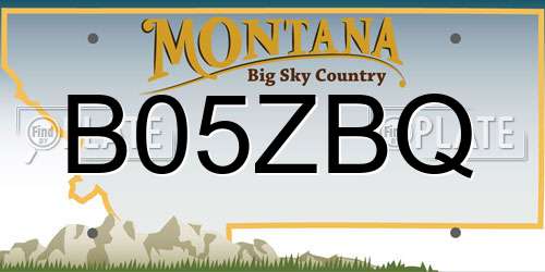 B05ZBQ Montana License Plate