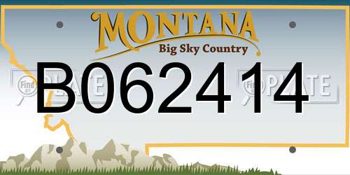 B062414 Montana License Plate