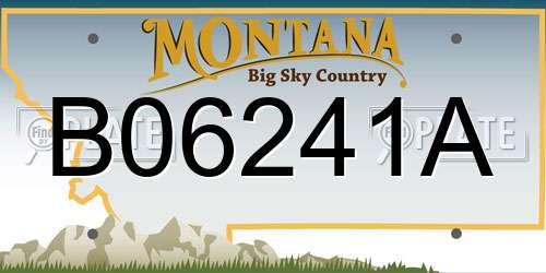 B06241A Montana License Plate