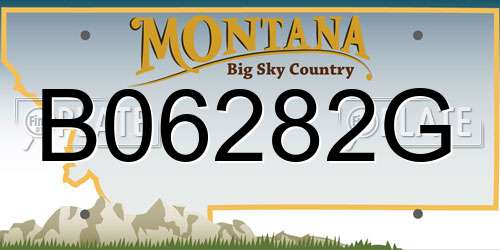 B06282G Montana License Plate