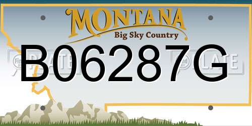 B06287G Montana License Plate