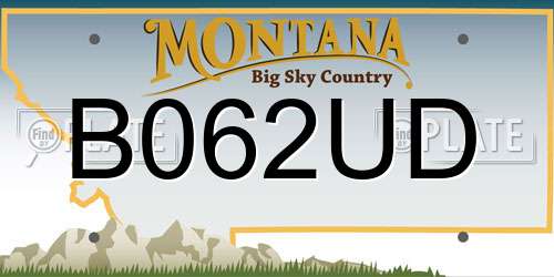 B062UD Montana License Plate