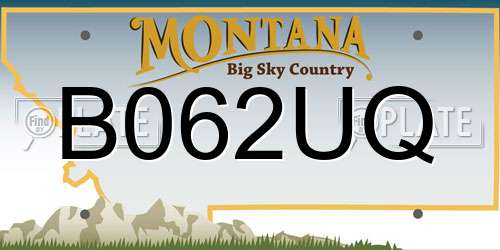 B062UQ Montana License Plate
