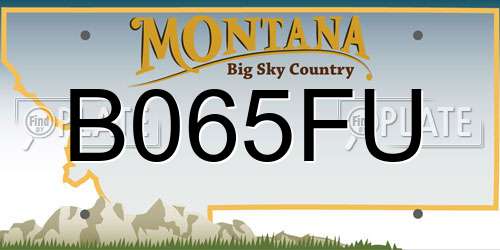 B065FU Montana License Plate